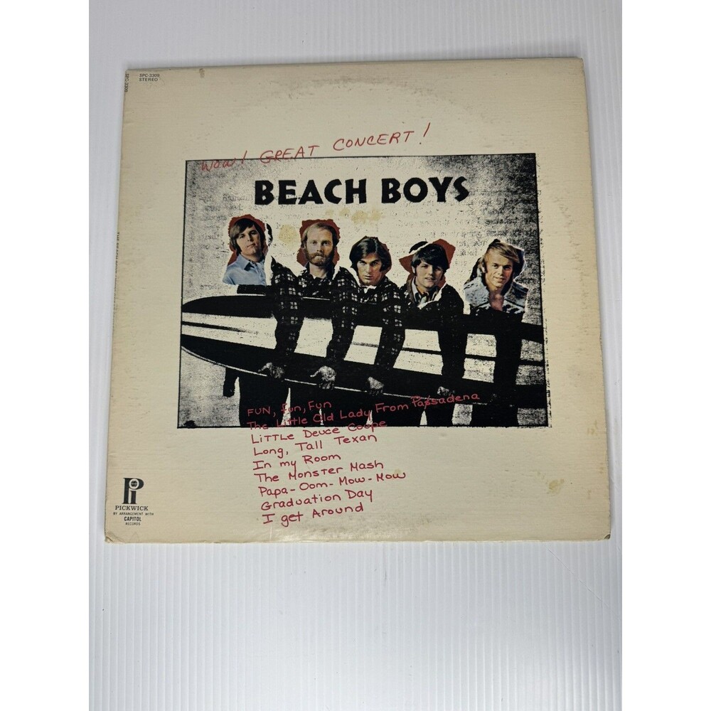 THE BEACH BOYS - WOW! GREAT CONCERT - PICKWICK RECORDS VINYL LP